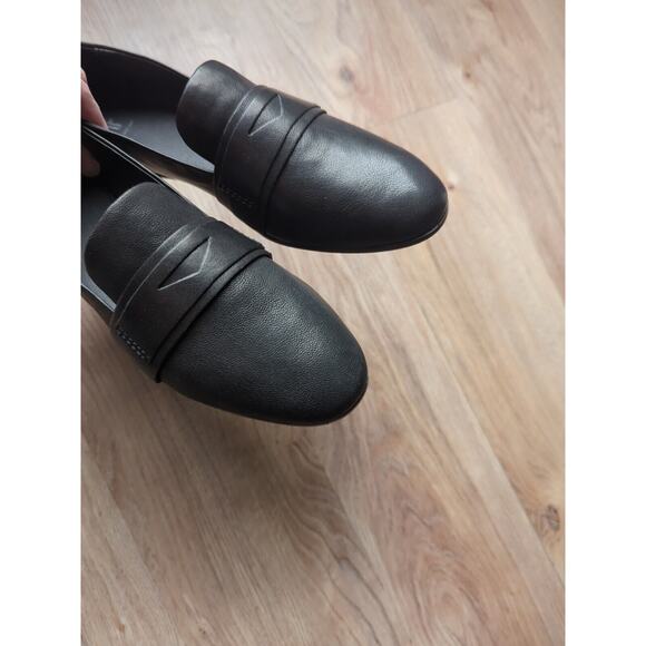 Frye Terri Buffalo Black Leather Penny Loafer Flats Womens 9 - Picture 5 of 16